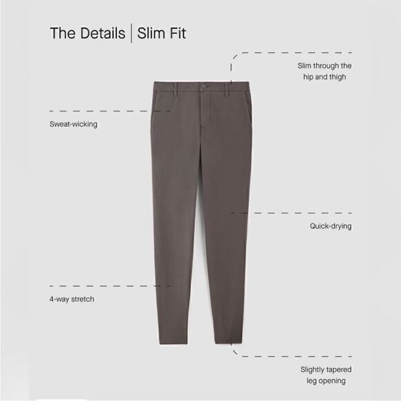 NWT Everlane The Performance Chino | Uniform Slim Fit in Deep Navy Size 32 X 28 - Picture 11 of 12
